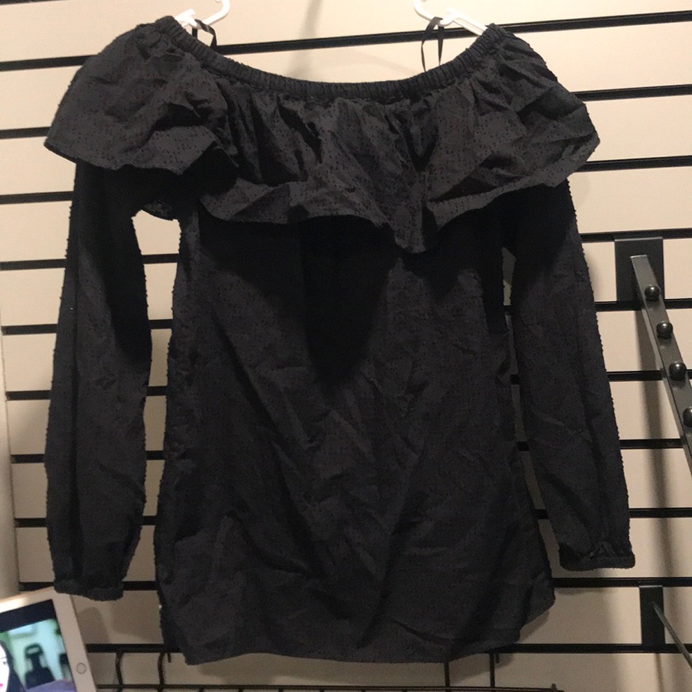 Mk off shoulder long sleeve top